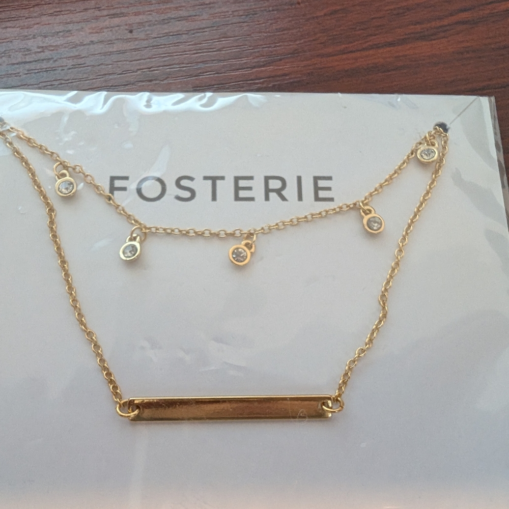 Oster Gold Necklace with Crystal Accents - Picture 3 of 5